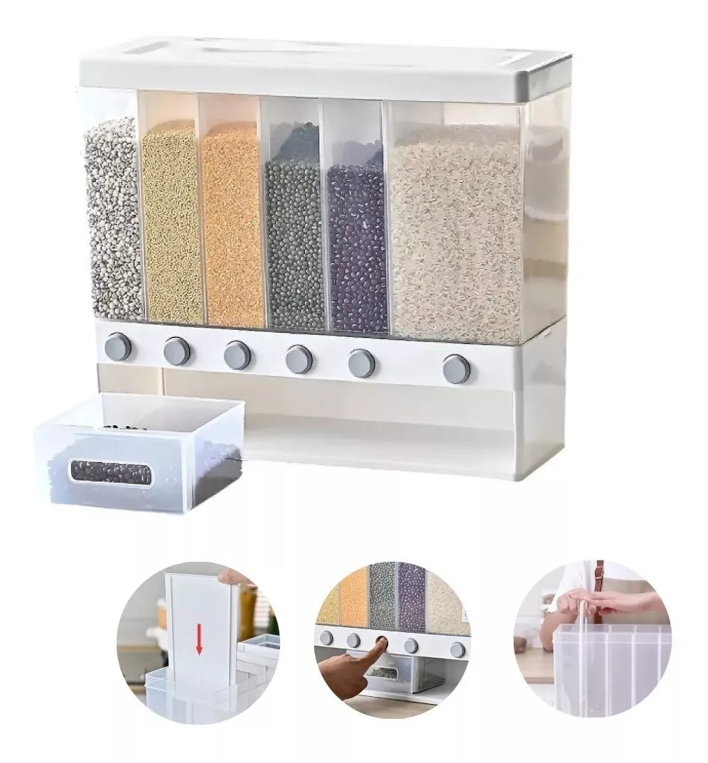 MULTIGRAIN DISPENSER™ - Dispensador de granos con 6 divisiones